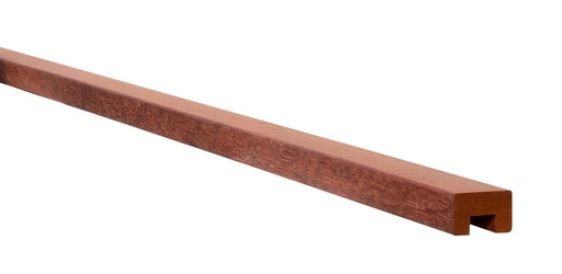 [W14297] Hardhouten geschaafde damwandregel met sponning, 4,5 x 6,8 x 200 cm.