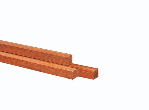 [W14210] AZ Hardhouten paal fijnbezaagd, gepunt 4 x 4 x 100 cm.