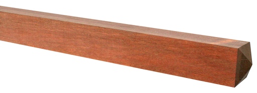 [W14450] AZ Hardhouten paal met diamantkop, 12 x 12 x 300 cm.