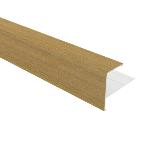 [1059180] NewTechWood aluminium co-extrusie eindprofiel t.b.v. Castellation PRO, 5 x 5 x 300 cm, Red Cedar.