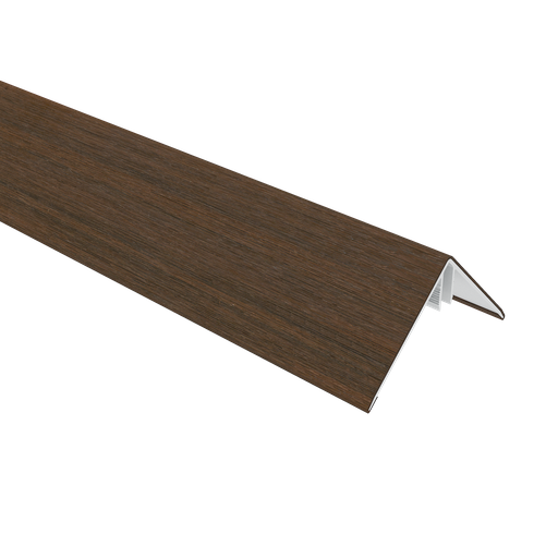 [1059187] NewTechWood aluminium co-extrusie hoekprofiel t.b.v. Castellation PRO, 6 x 6 x 300 cm, Ipe.