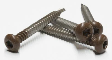 [1063912] RVS schroef met gekleurde top voor NTW Castellation PRO, set a 50 stuks incl. bit, Ipé.