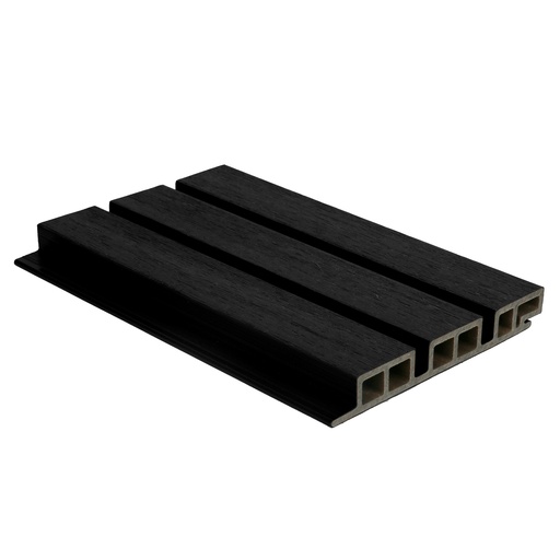 [1060372] NewTechWood HKC co-extrusie wand bekleding castellation 50 profiel, 2,5 x 19,6 x 290 cm, Ebony zwart.