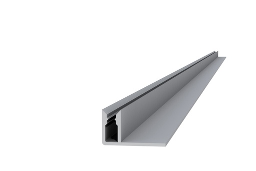 [W23540] Aluminium onderprofiel 4,0 x 2,2 x 300 cm.