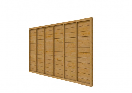 [W44935] Douglas wandpakket t.b.v. enkelzijdige wand Comfort/DHZ 371x224 cm, groen geïmpregneerd.