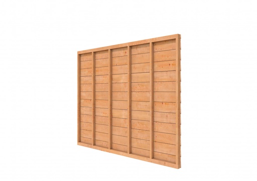 [W40946] Douglas wandpakket t.b.v. enkelzijdige wand Comfort/DHZ 278,5x224 cm, onbehandeld.