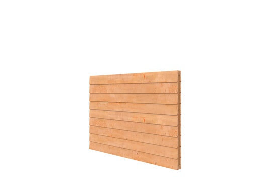 [1042143] Douglas wandpakket t.b.v. dubbelzijdige wand kapschuur Comfort 229x162 cm, kleurloos geïmpregneerd.
