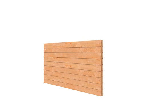 [1042145] Douglas wandpakket t.b.v. dubbelzijdige wand kapschuur Comfort 278,5x162 cm, kleurloos geïmpregneerd.