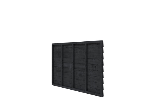 [1042148] Douglas wandpakket t.b.v. enkelzijdige wand kapschuur Comfort 229x162 cm, zwart geïmpregneerd.