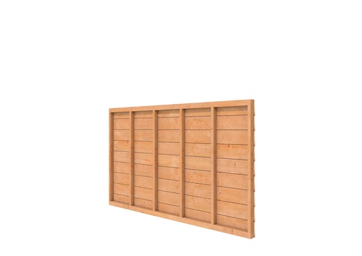 [1042146] Douglas wandpakket t.b.v. enkelzijdige wand kapschuur Comfort 278,5x162 cm, kleurloos geïmpregneerd.