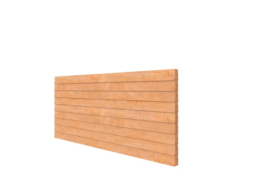 [1022912] Douglas wandpakket t.b.v. dubbelzijdige wand kapschuur Comfort 371x162 cm, kleurloos geïmpregneerd.