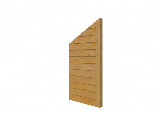 [W52586] Douglas wandpakket t.b.v. dubbelzijdige 1m zijwand kapschuur Comfort (incl. staander), groen geïmpregneerd.