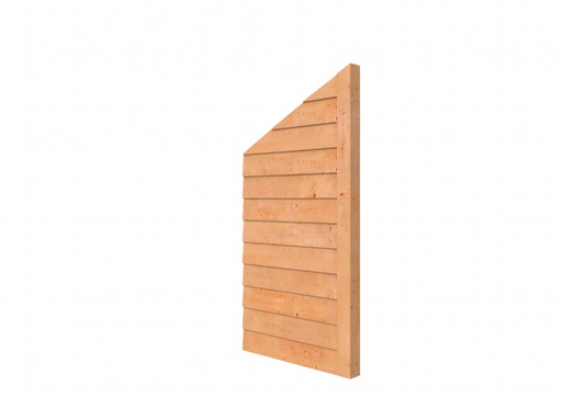[W51586] Douglas wandpakket t.b.v. dubbelzijdige 1m zijwand kapschuur Comfort (incl. staander), onbehandeld.