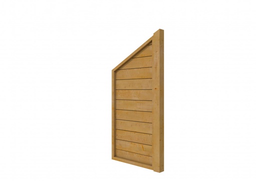 [W52551] Douglas wandpakket t.b.v. enkelzijdige 1m zijwand kapschuur Comfort (incl. staander), groen geïmpregneerd.