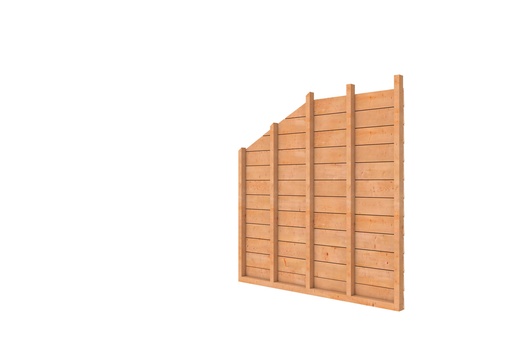 [W51550] Douglas wandpakket t.b.v. enkelzijdige zijwand kapschuur Comfort, onbehandeld.