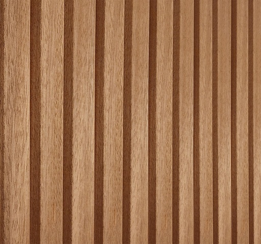 [1057024] Enkelzijdige wand C met Thermo Triple profiel, ayous, hoogte 224 cm.