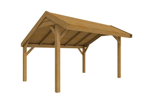 [W44540M] Douglasvision kapschuur Comfort 400 x 250 cm, groen geïmpregneerd.