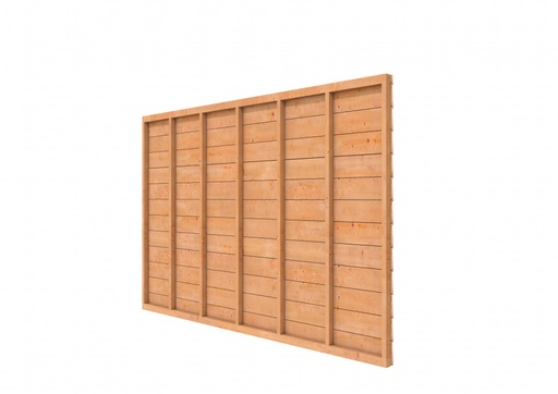 [W40936] Douglas wandpakket t.b.v. enkelzijdige wand DHZ 328,5x224 cm, onbehandeld.