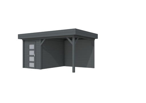 [1001656-06] Vuren Topvision Kiekendief, 200 x 300 en luifel 300 cm, antraciet gespoten.