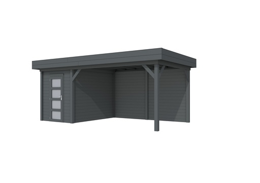 [1001659-06] Vuren Topvision Kiekendief, 200 x 300 en luifel 400 cm, antraciet gespoten.