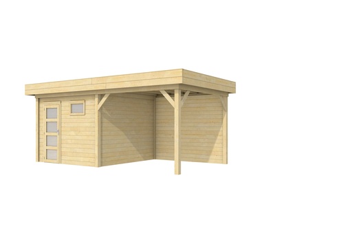 [1001812] Vuren Topvision Tapuit, 300 x 300 en luifel 300 cm, onbehandeld.