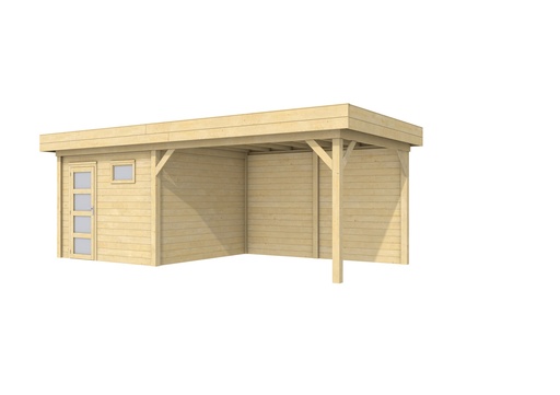 [1001815] Vuren Topvision Tapuit, 300 x 300 en luifel 400 cm, onbehandeld.