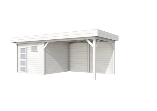 [1001815-04] Vuren Topvision Tapuit, 300 x 300 en luifel 400 cm, wit gespoten.