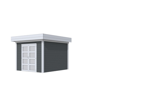 [1001710-25] Vuren Topvision Bosuil, 300 x 300 cm, wanden antraciet en basis lichtgrijs.