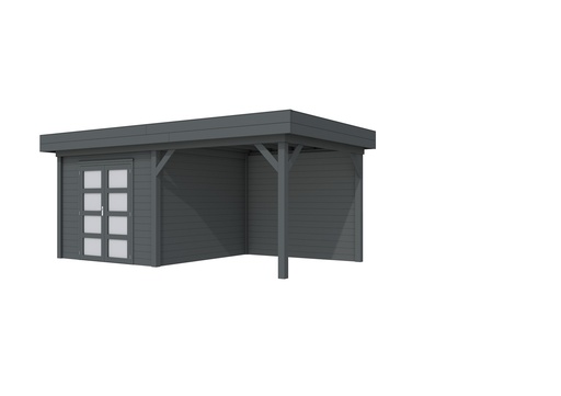 [1001713-06] Vuren Topvision Bosuil, 300 x 300 en luifel 300 cm, antraciet gespoten.