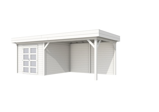 [1001716-04] Vuren Topvision Bosuil, 300 x 300 en luifel 400 cm, wit gespoten.