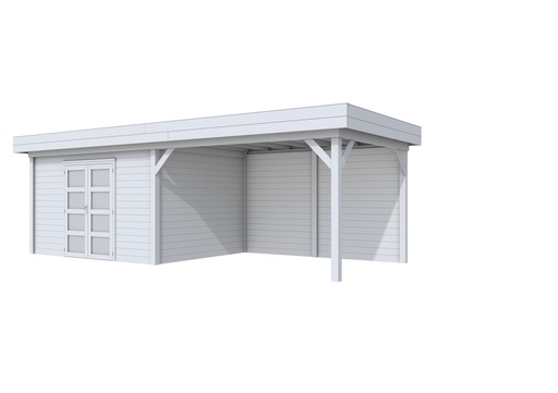 [1001683-05] Vuren Topvision Parelhoen, 400 x 300 en luifel 400 cm, lichtgrijs gespoten.