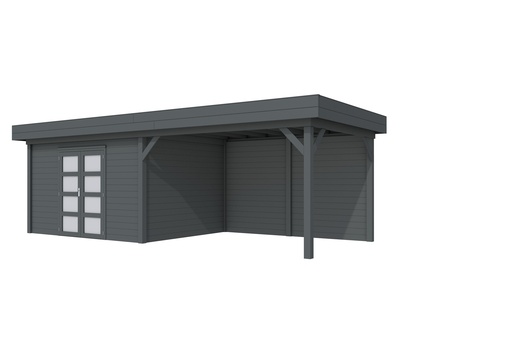 [1001683-06] Vuren Topvision Parelhoen, 400 x 300 en luifel 400 cm, antraciet gespoten.