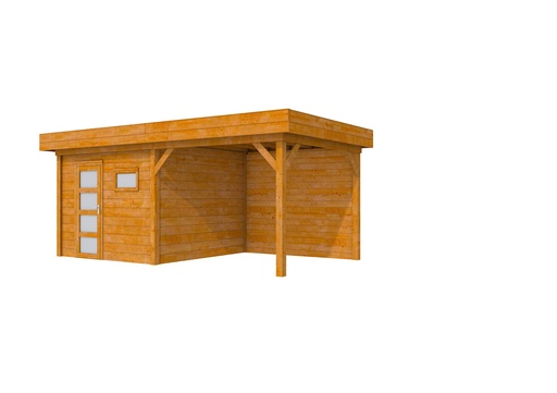 [1004368-09] Douglas Topvision Raaf, 298 x 298 en luifel 300 cm, transparant gespoten.