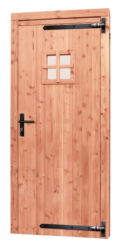 [1045889] Redvision enkele 1-ruits deur inclusief kozijn, rechtsdraaiend, 90 x 201 cm.