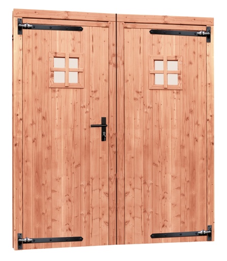 [1045895] Redvision dubbele 1-ruits deur inclusief kozijn, 168 x 201 cm.