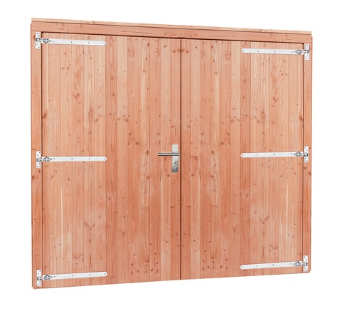 [1045893] Redvision dubbele deur inclusief kozijn extra breed en hoog, 255 x 209 cm.