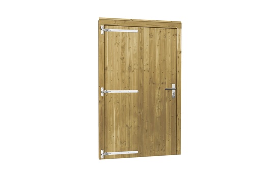 [1023923] Douglas enkele deur inclusief kozijn extra breed en hoog, linksdraaiend, 119 x 209 cm, groen geïmpregneerd.