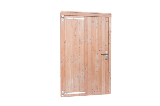 [1023981] Douglas enkele deur inclusief kozijn extra breed en hoog, linksdraaiend, 110 x 214,5 cm, kleurloos geïmpregneerd.