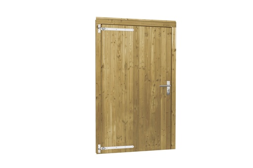 [1023983] Douglas enkele deur inclusief kozijn extra breed en hoog, linksdraaiend, 110 x 214,5 cm, groen geïmpregneerd.