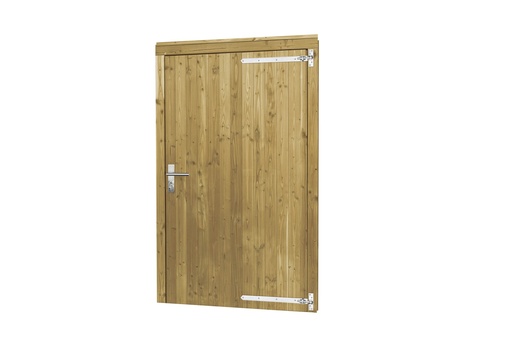 [1023984] Douglas enkele deur inclusief kozijn extra breed en hoog, rechtsdraaiend, 110 x 214,5 cm, groen geïmpregneerd.