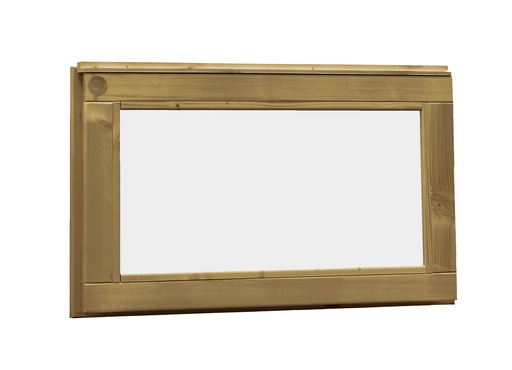 [1004404] Douglas vast raam met melkglas, 71,2 x 39 cm, groen geïmpregneerd.