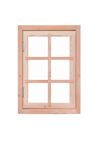 [1020446] Douglas 6-ruits uitzetraam, 89,8 x 70,3 cm, kleurloos geïmpregneerd.