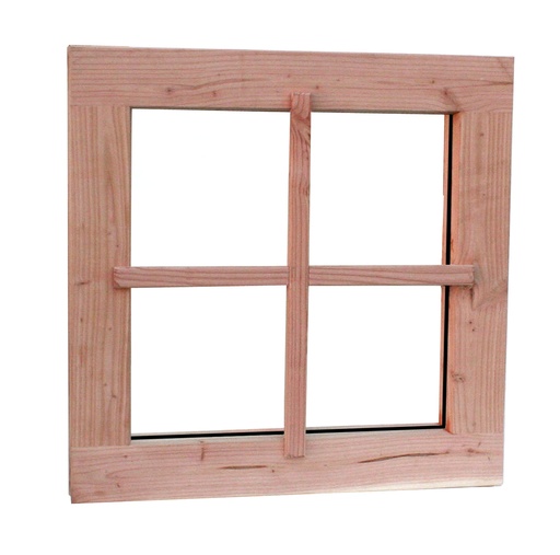 [1017097] Douglas vast raam Prestige met dubbelglas, 66,4 x 66,4 cm, onbehandeld.