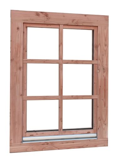 [1017099] Douglas draai-kiepraam Prestige met dubbelglas, 84,4 x 120,4 cm, onbehandeld.