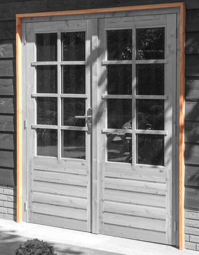 [1008351] Douglas stelkozijn universeel t.b.v. enkele of dubbele deur, onbehandeld.