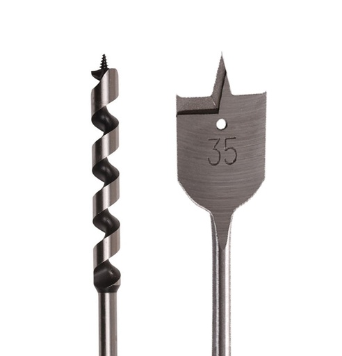 [1022401] Speed en slangenboor set, met speedboor Ø 30 mm, slangenboor Ø 12 x 200 mm, en handleiding.