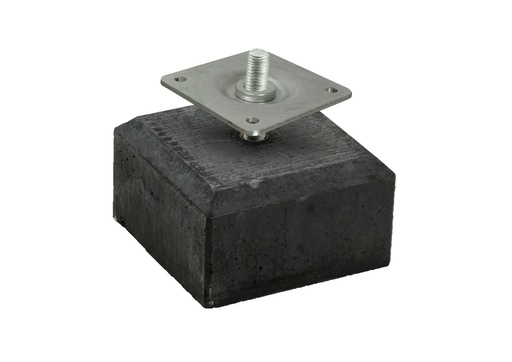 [1001205] Betontegel 18 x 18 x 10 cm, schroefdraad M20, antraciet.