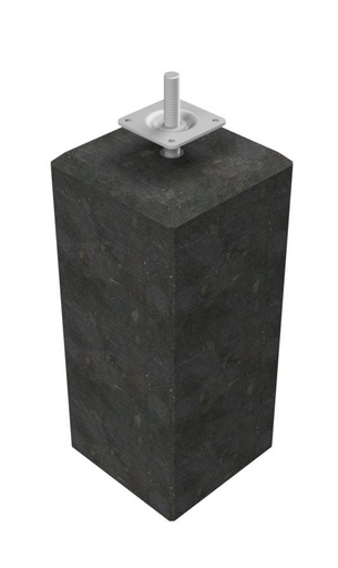 [1058236] Betonpoer XL, 22 x 22 x 40 cm, recht, schroefdraad M20, antraciet.