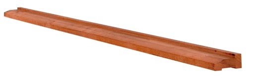 [1000208] Hardhouten fundamentbalk 4,5 x 8,5 x 300 cm.