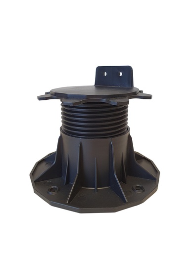 [1050360] Kunststof balkdragers verstelbaar 6,6 - 14,5 cm, zwart.